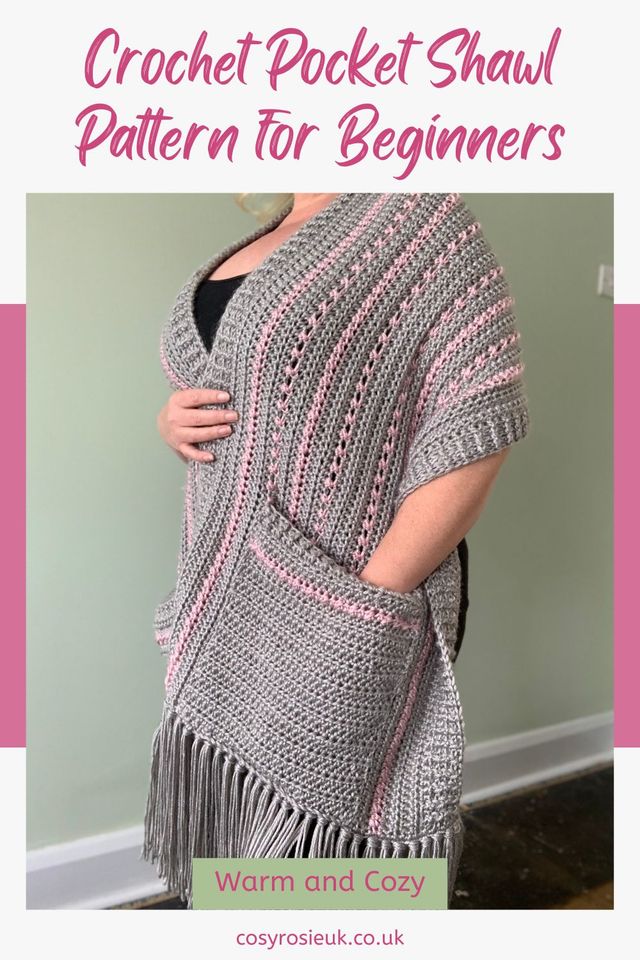 Free crochet shawl with pockets deals pattern